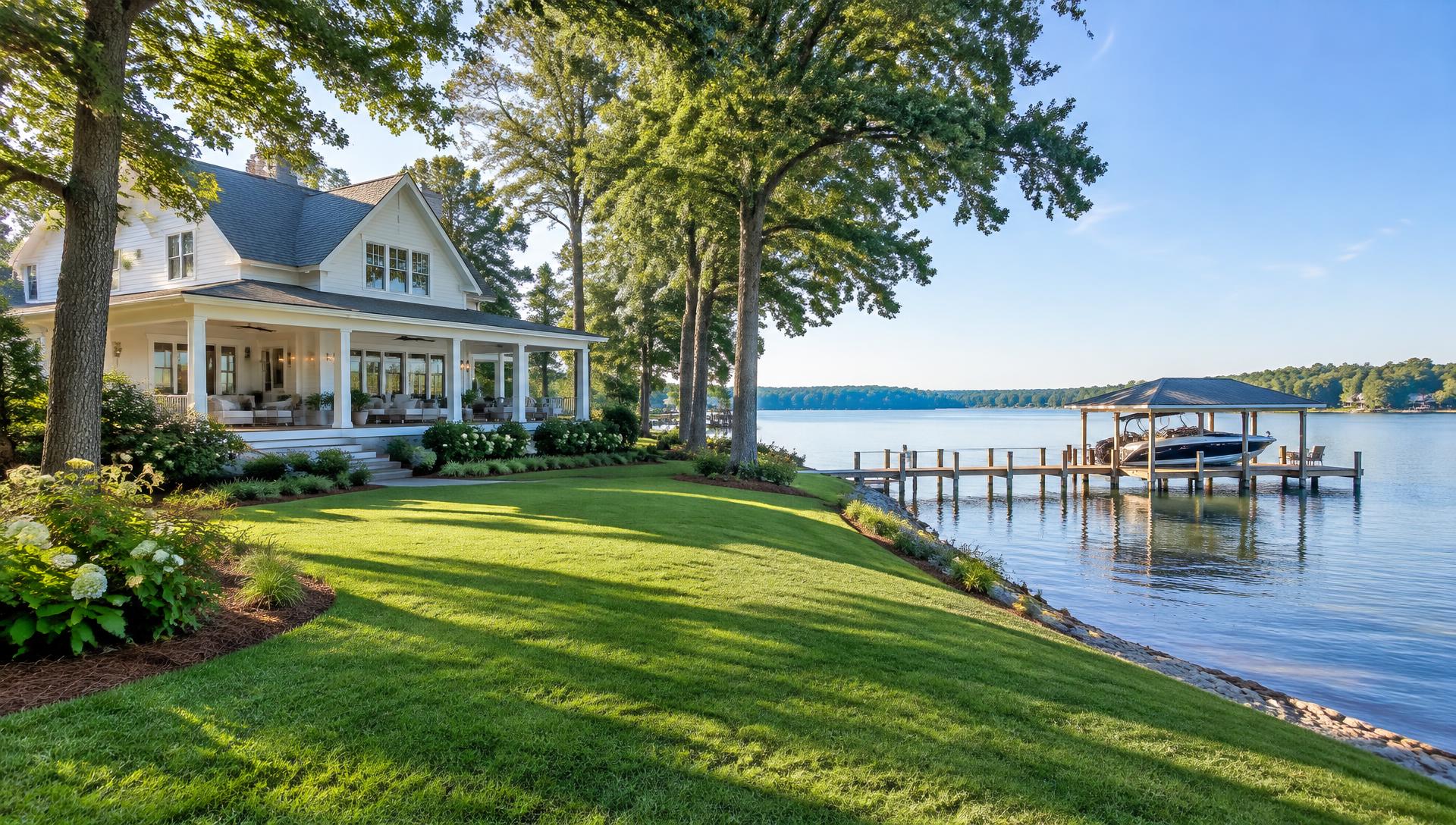 Beautiful lakeside home and dock overlooking Lake Wylie